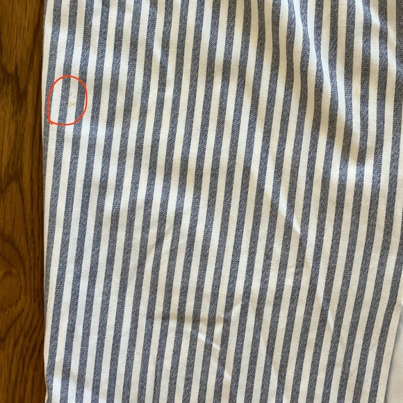 Antonio Melani High Waist Pencil Midi Blue & White Stripe Skirt (6) - Picture 8 of 10